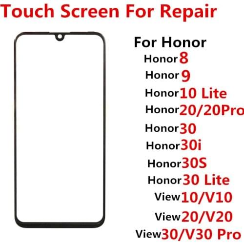 Honor20 Pro Outer Screen For Huawei Honor 20 Pro Front Touch Panel LCD Display Out Glass Cover Lens Phone Repair Replace Parts