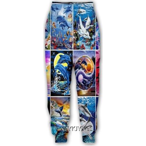 Animale A Tema Degli Stampato Delfino 3D Print Casual Pants Sweatpants Straight Pants Jogging Pants Trousers Y100