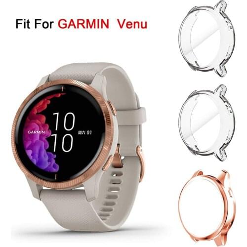 Ultra Thin Screen Protector Case for Garmin Venu 2 2s 3 Pack TPU Full Protective Case Cover for Garmin 4 4s Smartwatch Bands