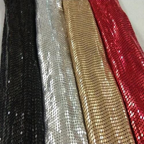 ViaPhil 24x20cm Metal Mesh Fabric Metallic Fabric Metal Sequin Sequined Fabric DIY Sewing Handwork Home Decor