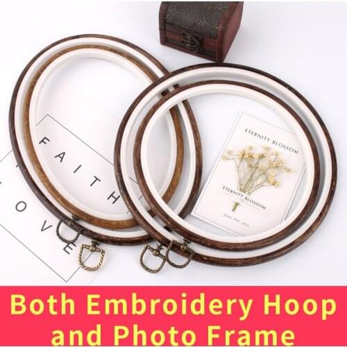 Retro embroidery hoop antique embroidered hoops hanging ring decorative oval vintage embroidering frame