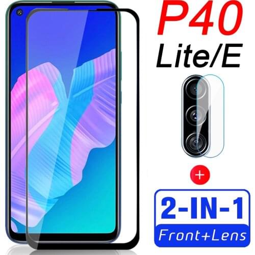 Glass For Huawei P40 Lite e Camera Lens Screen Protector tempered glas Hauwei P 40 Light P40lite 40lite Protective Film 2in1 40p