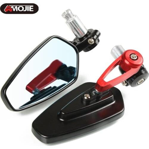 Motorcycle Bike Cruiser Chopper ATV Aluminum 7/8'' 22mm Bar End Side Rear View Mirror For BMW Ducati Aprilia Victory