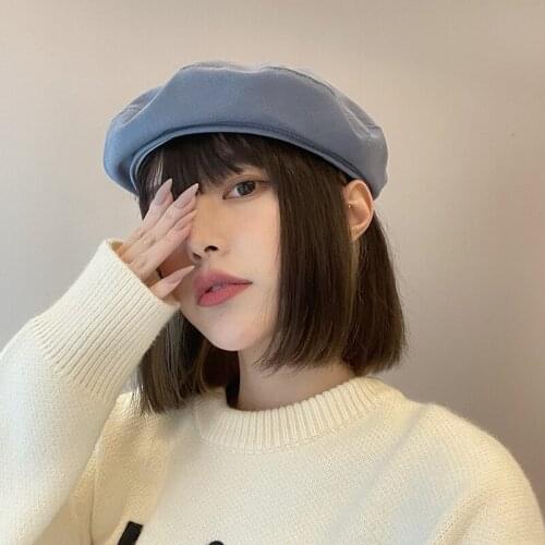 Women Summer Beret Hat Outdoor Travel Sun Hat Japanese Style Artist Cap Spring Octagonal Newsboy Solid Cap Female Bonnet