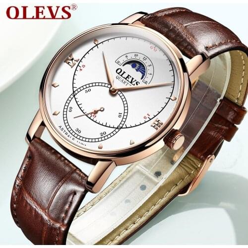 ZONGJI Men's Watch With Leather Strap