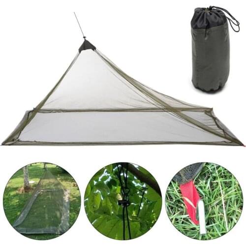 1PC Outdoor Fishing Triangle Mosquito Net Anti-Bug Yarn Tent Portable Travel Single Person Camping Mountaineering Hanging Tent