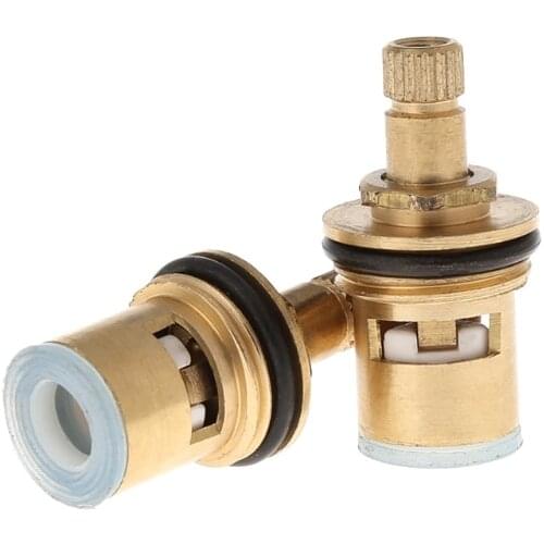 2pcs Standard 1/2 Ceramic Faucet Cartridge Water Mixer Tap InnerDisc Valve Quarter Turn