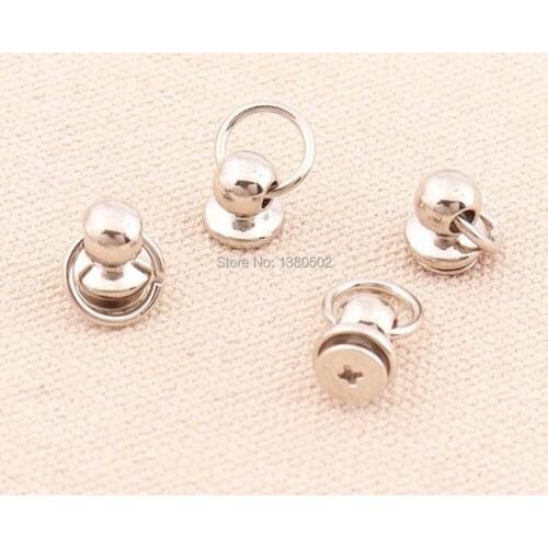 20pcs/lot Silver Color Top Quality Metal Rivets With Ring Decoration for Wooden Box Garment Bag Accessories