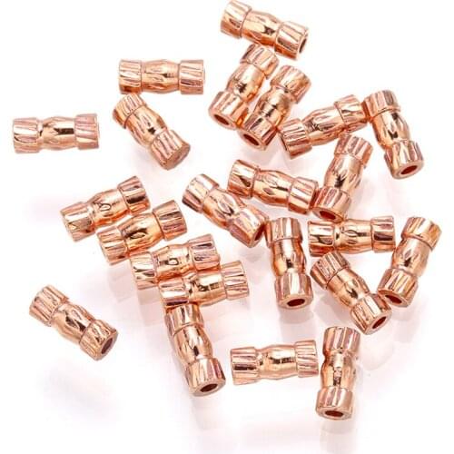 50 pcs Cooper brass spacer beads Spacers cube tube Bracelet DIY making for jewelry necklace accessories