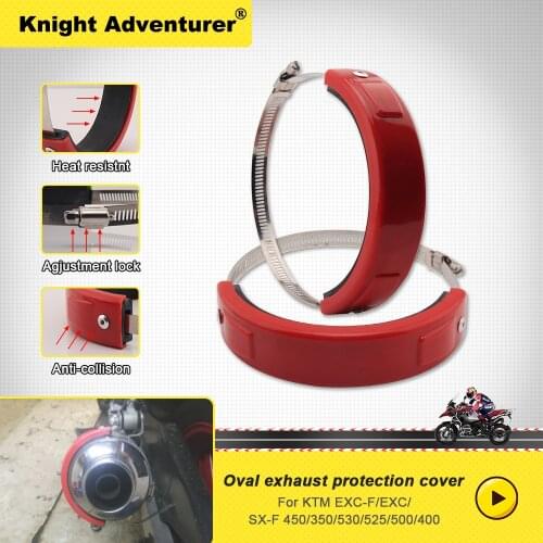5Color Motorcycle Accessories Silencer/Round Oval Exhaust Protector Can Cover For EXC-F/EXC/SX-F 450/350/530/525/500/400