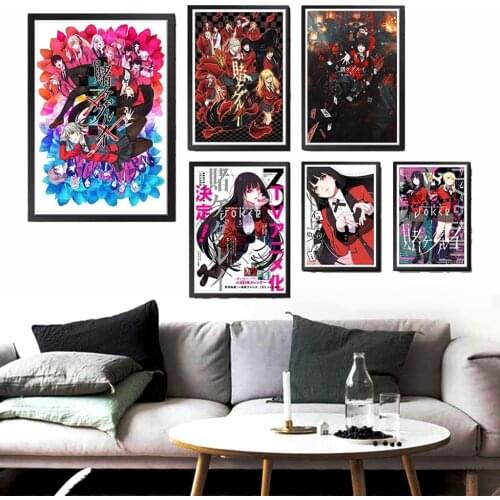 Anime Posters Jabami Yumeko Kakegurui Gambaling School Wall Art Canvas Painting Wall Decor Home Room Decoration