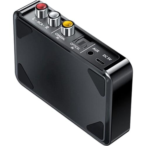 Wireless BT5.0 Transmitter Receiver 3.5mm Audio Music Adapter for TV PC