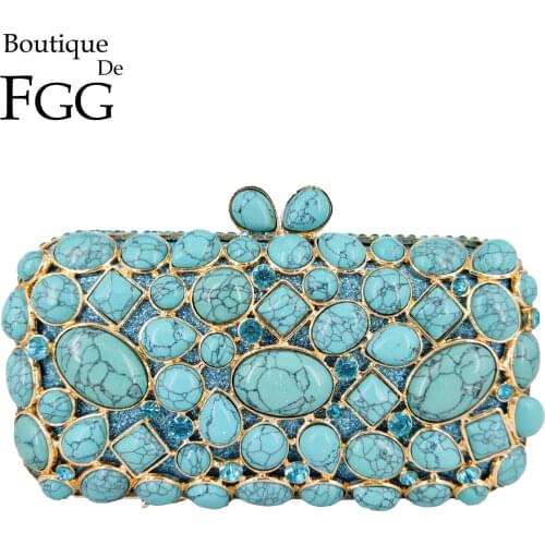Boutique De FGG Women's Turquoise Bags China