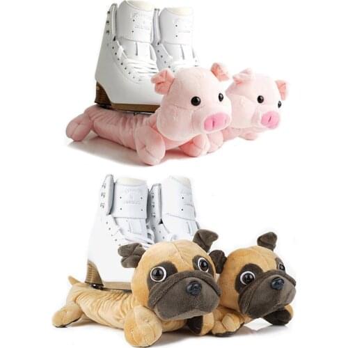 Ice Skating Shoes Cover Child Adult Cartoon Animal Plush Protector Skating Boot Case For Ice Skating Figure Skating Accessories