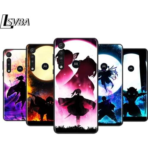 Demon Slayer Cool for Motorola G9 G8 G E7 E6 One Play Marco Hyper Fusion Stylus Power Edge Plus Black Phone Case