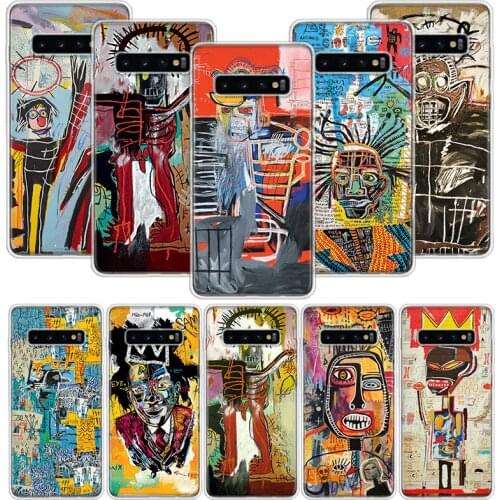 Jean Michel Basquiat Art Graffiti Phone Case For Samsung Galaxy S10 S20 S21 S9 S8 S7 Note 10 20 9 8 FE J4 J6 Ultra Plus Lite Pro