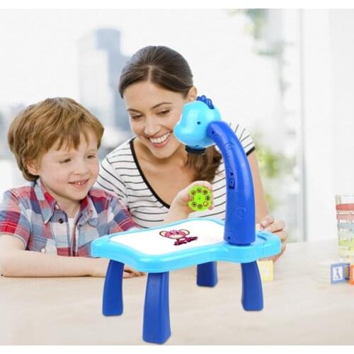 Kids Toy Painting Drawing Table Led Projector Music Toys Kids Painting Board Desk Arts And Crafts Projection Educational Toys
