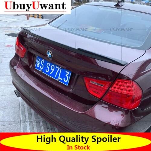 For BMW E90 3 Series 318i 320i 325i 330i 335i CS Style Real Carbon Fiber Rear Trunk Wing Spoiler 2005-2011 For BMW E90