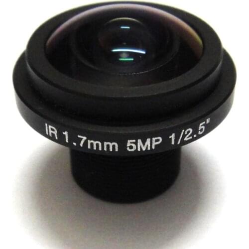 HD 5mp Fisheye 1.7mm cctv Lens Wide Angle 1/2.5" M12 IR Board for 720p/1080p IP Camera