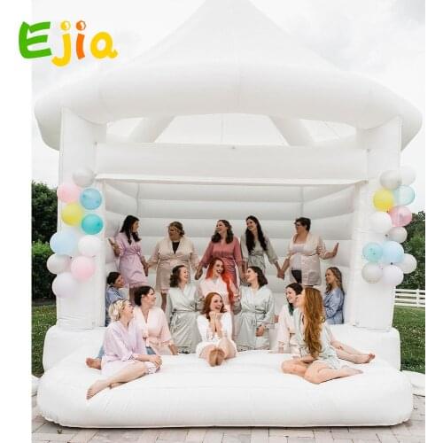 Ins Hot Jumping House White Inflatable Wedding Bouncer Nice Jumping Bounce Castle for Wedding Party Event