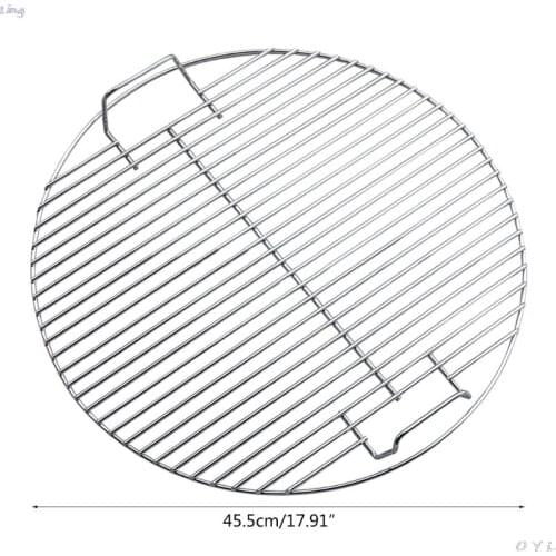 Round Nonstick Heat Resistance Stainless Steel Barbecue Mesh Grill Grid Net Kitchen Cooking Outdoor Camping Tool