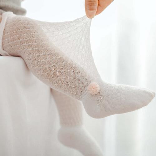 Summer Lace Baby Mesh Socks Newborn Toddler Cotton Knee Socks Baby Girls Boys Long Socks Infant anti-mosquito knee high Sock