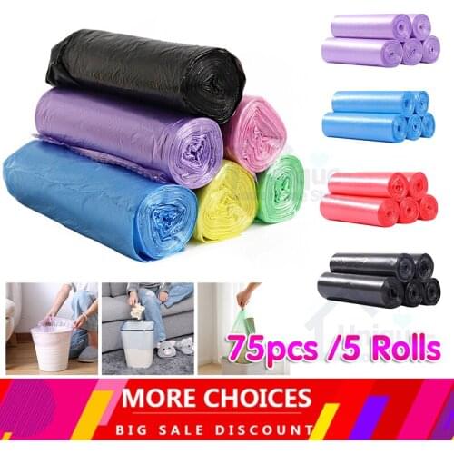 75Pcs Household Disposable Garbage Disposal Garbage Bag Kitchen Living Room Bedroom Breakpoint Disposable Cleaning Bag