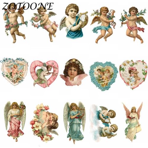 ZOTOONE Cute Angel Patch Iron on Transfer Patches for Clothing Baby Clothes DIY Clothes Decoration Iron on Transfer Alien E