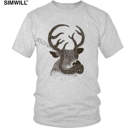 Fashion Moustaches Make A Difference T-Shirt Men Printed 100% Cotton T Shirts Round Neck Short Sleeve Deer Tee Casual Tops