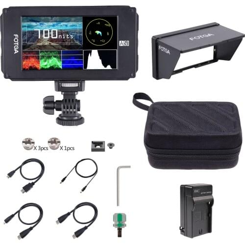 FOTGA DP500IIIS A50T 5" FHD Video On-Camera Field Monitor Touch Screen 1920x1080 HDMI-compatible for 5DIII IV A7 A7R GH4
