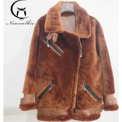 Женские длинные дубленки Newowlbie China At AliExpress