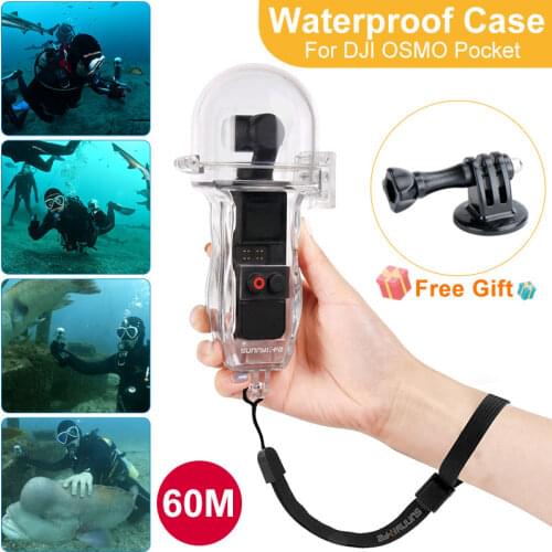 New Arrival 60 Meters Waterproof Case Diving Shell Housing for OSMO POCKET Camera Gimbal Accessories