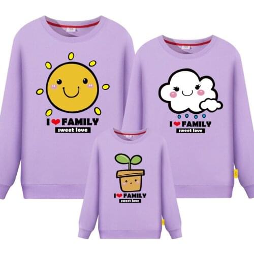 Family Matching Autumn Winter Mother Daughter Sweatshirt Cotton Mom Daughter boy girl Hoodies Fashion Family Matching Outfits