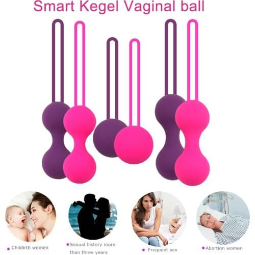 Silicone Smart Kegel Balls Beads Vaginal Tighten Muscle Training geisha Ben Wa Balls Tightening Exerciser for Vagina Narrowing