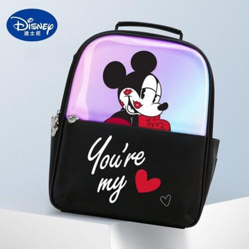 Disney Mickey diaper bag fashion backpack PU mummy bag large capacity handbag baby outing practical waterproof portable backpack