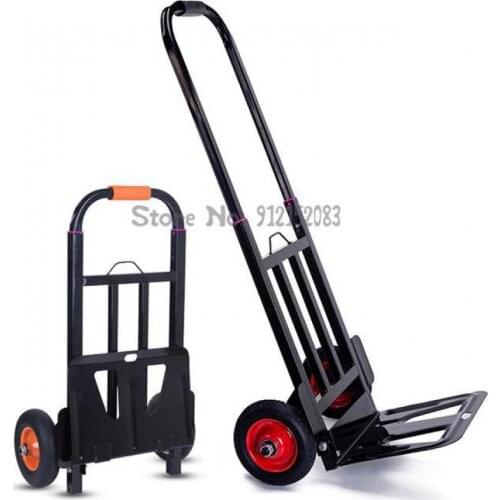 Trolley Carrying Trolley Folding Portable Pull Truck Trailer Small Pull Car Heavy King Household Shopping Trolley