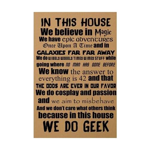 WE DO GEEK - Motivational Inspirational Quote Art print Silk poster Home Wall Decor