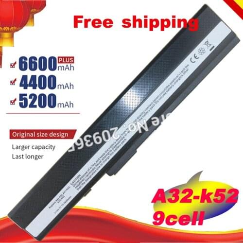 Laptop Replacement Battery A31-K52 A41-K52 A32-K52 A42-K52 for Asus A52 A52F A52J K42 K42F K52F K52 K52J K52JC K52JE 9cel1 Free