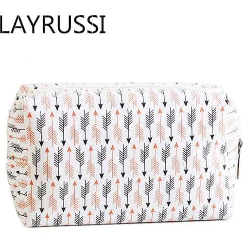 LAYRUSSI Women Cute Cosmetic Bag Travel Makeup Bag Toiletry Wash Bag Make Up cosmeticos feminino Storage Organizer Kosmetyczka
