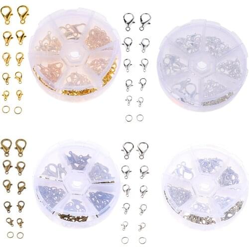 1 Box Lobster Claws Jewellery Findings Trigger Clasps Fasteners Connector Accessories Mixed Sizes
