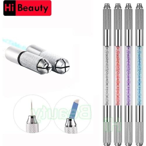 1PC Professional Stainless Steel Dual Heads Manual Microblading Pen Tattoo Tools For 3D Permanent Eyebrow Lip Line Makeup