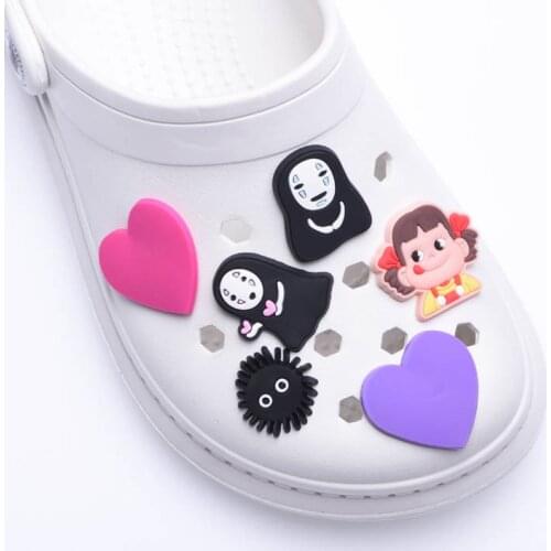 1 PCS Shoe Charms Spirited&Away PVC Croc Accessories Cute No Face man Clogs Shoe Decorationfor croc jibz Kids X-mas Gift