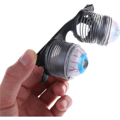 1Pcs Funny Game Drooping Spring Eye Ball Glasses Gag Toy For Making Jokes With Friends Horror Halloween Costume Gift