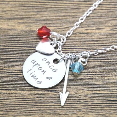 12pcs/lot Princess Merida Inspired Necklace. "Once Upon A Time" Brave. Silver tone crystals