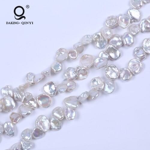 16-17Mm Natural Pink Irregular Baroque Natural Reborn Keshi Pearl Strands