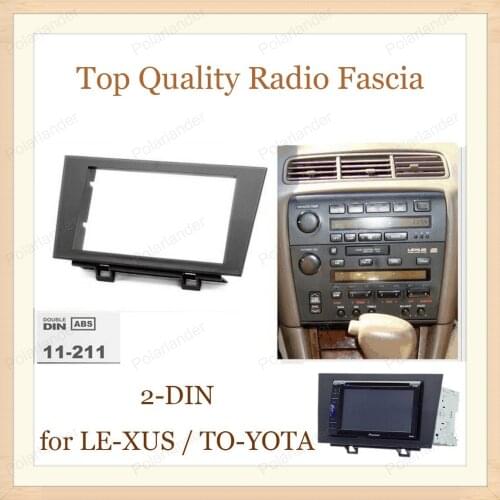 2-DIN car radio fascia installation kit for LE-XUS ES 1992-1996 for TO-YOTA Win-dom CV10 1991-1996 Black ABS Plastic