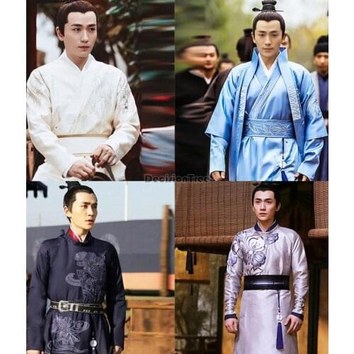 2021 tv series the story of minglan ancient chinese costume hanfu for men ancient swordsman tang dynasty scholar clothing robes