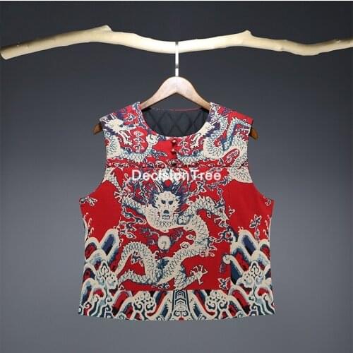 2021 chinese style hanfu vest mens linen tee tops cotton loose shirt traditional tang suit kung fu vest breathable mens tees