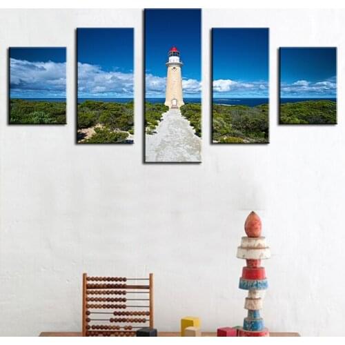 NO FRAME 5pcs lighthouse Oil Painting Printed Painting Oil Painting On Canvas Oil Painting for Home Decor Wall Decor