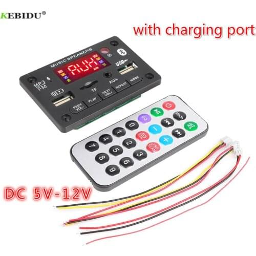 5V 12V MP3 WMA Decoder Board Audio Module Recording USB TF Radio Bluetooth5.0 Wireless Music Car MP3 Player For Car Handsfree